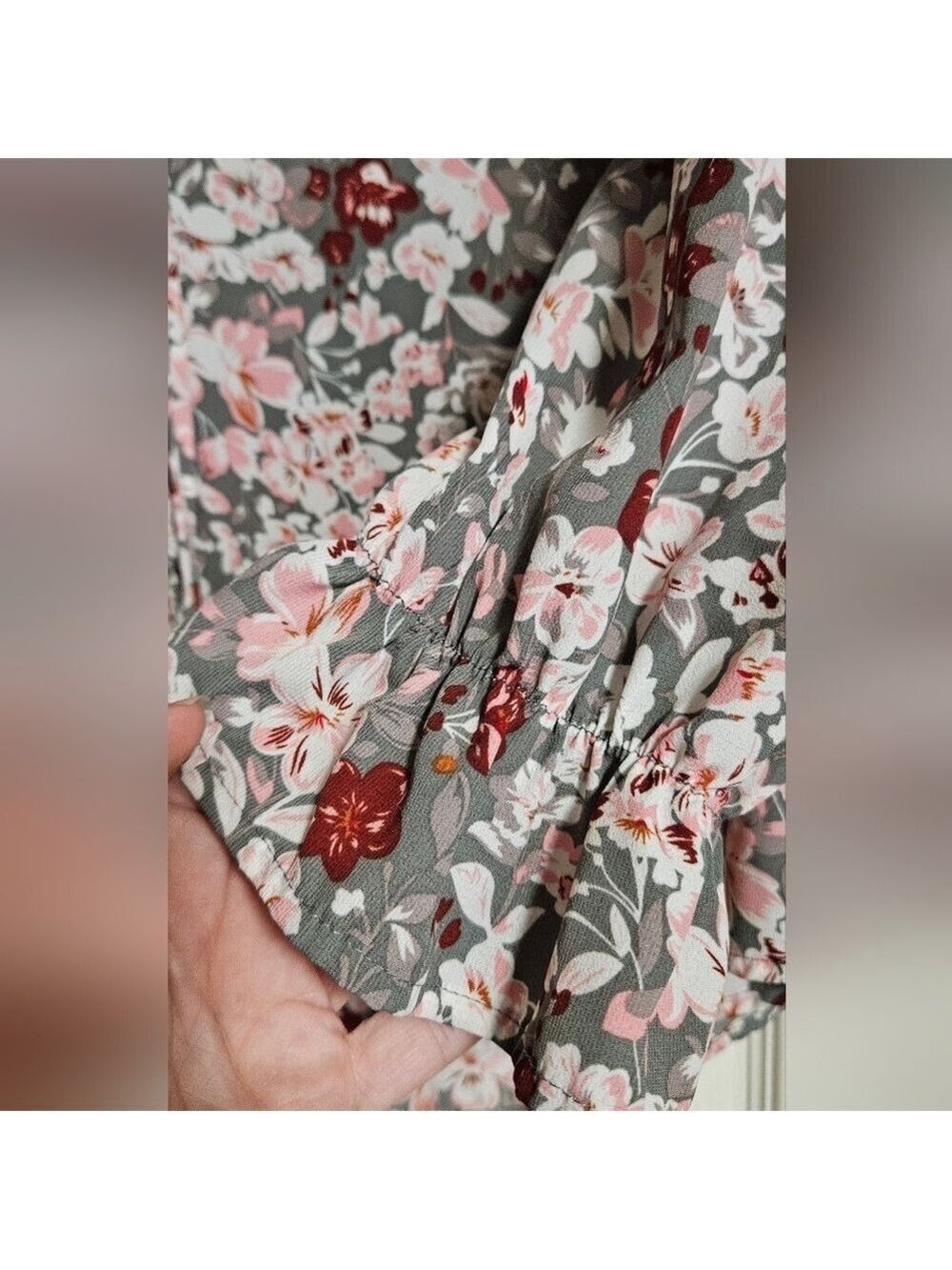 Cottagecore Floral Peasant Style Women's Top XL - Picture 3 of 5